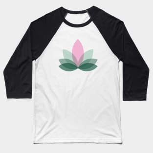 Modern Lotus Design Baseball T-Shirt